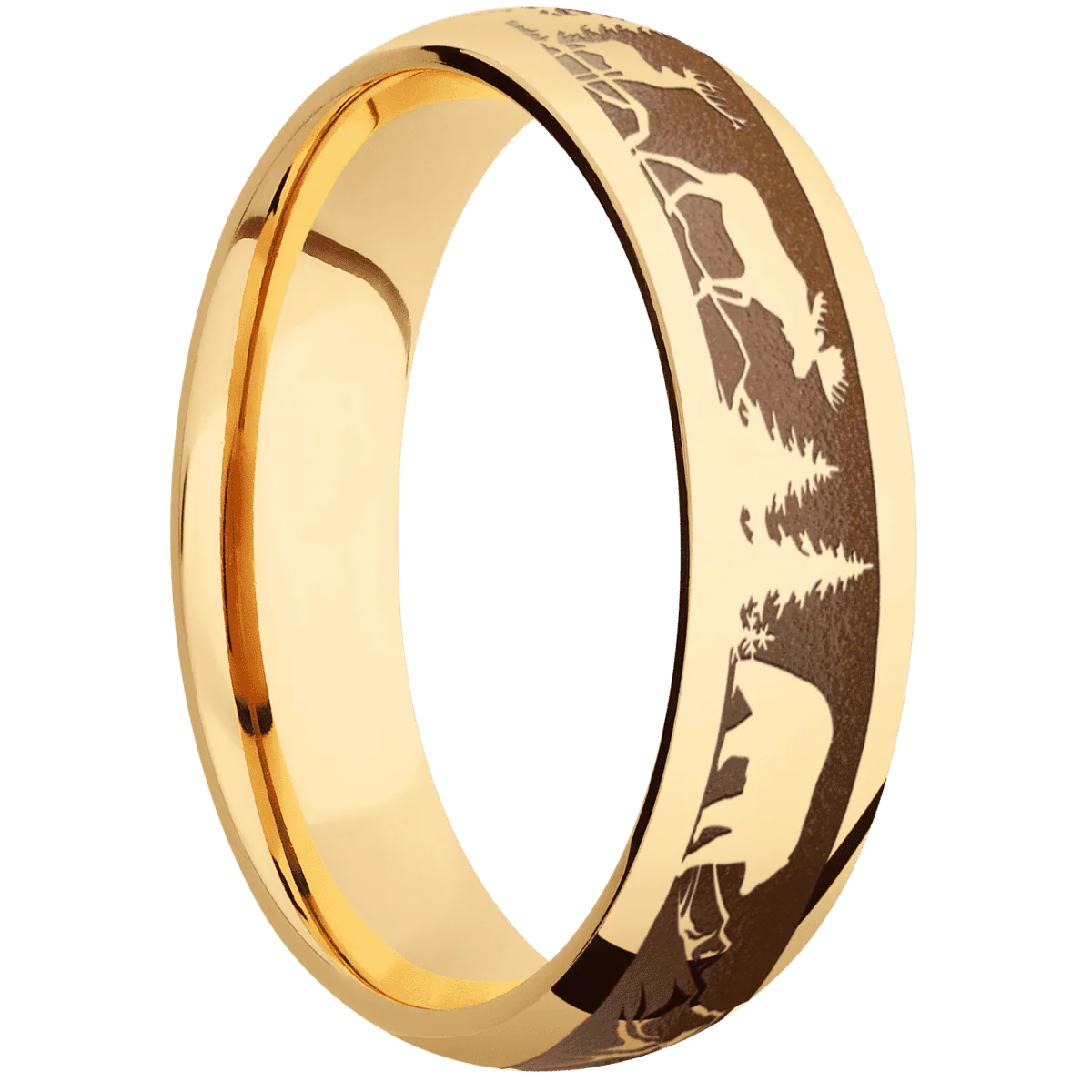 10K Yellow Gold + Polish Finish
