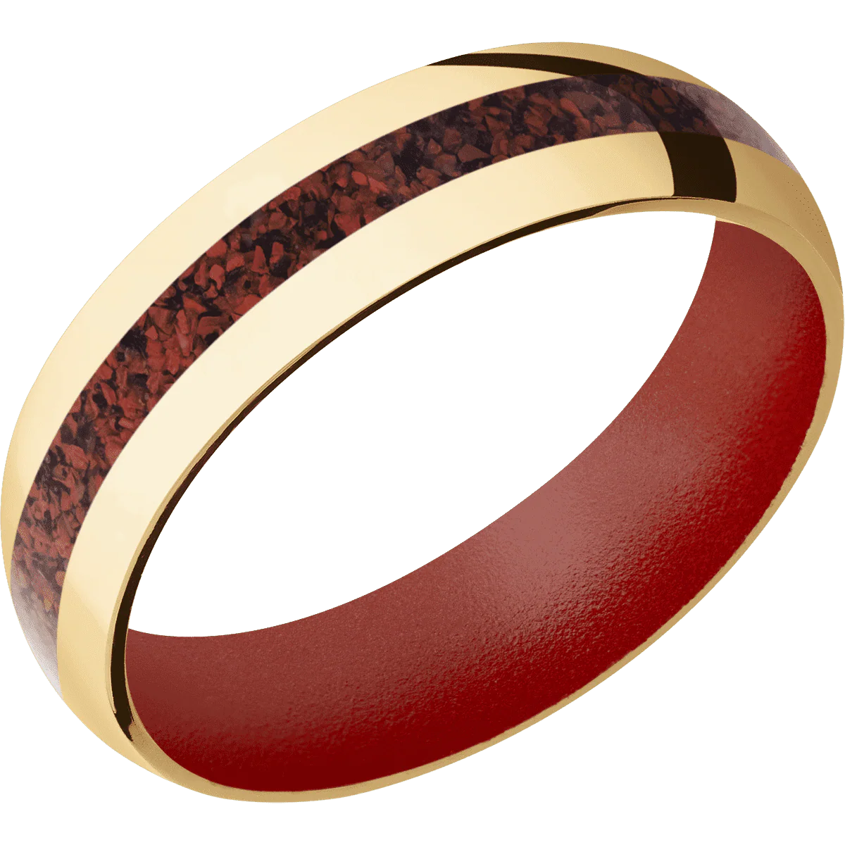 10K Yellow Gold + Polish Finish + Habanero Red - Image 2