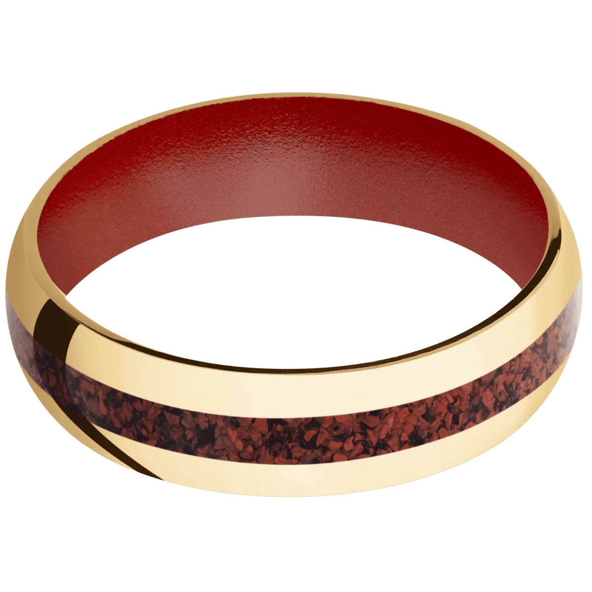 10K Yellow Gold + Polish Finish + Habanero Red - Image 3