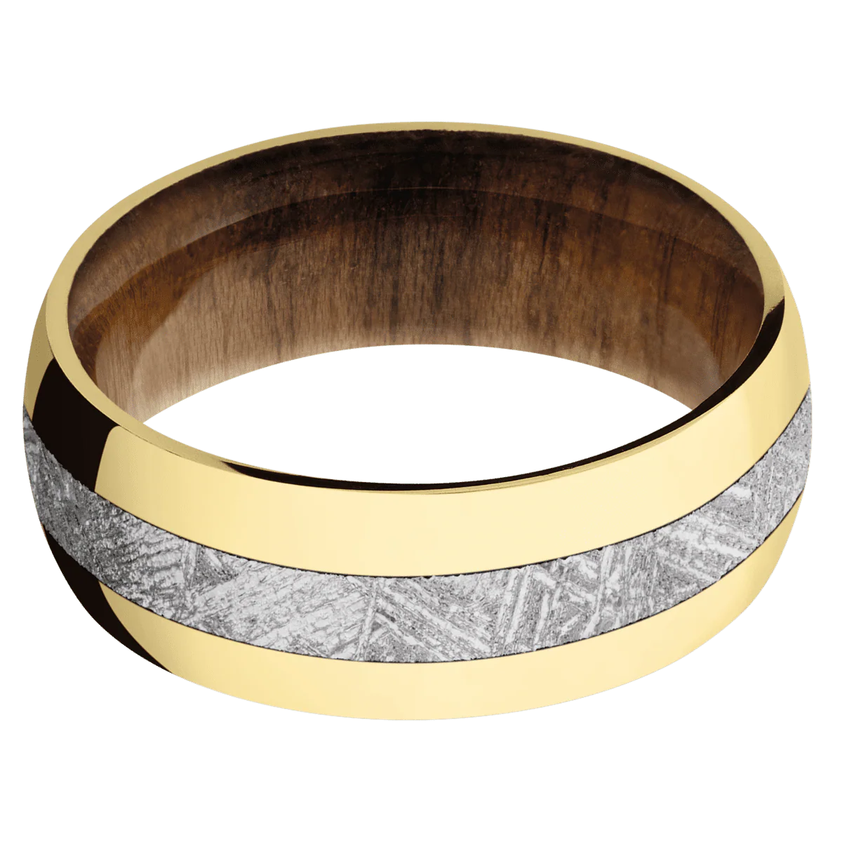 10K Yellow Gold + Polish Finish + Teak - Image 3