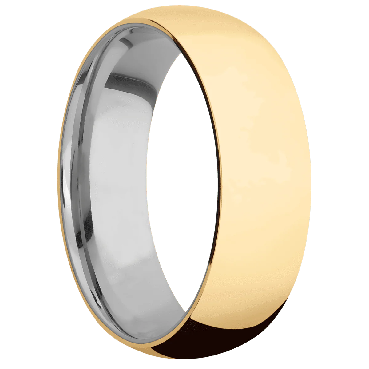 10K Yellow Gold + Polish Finish + Titanium