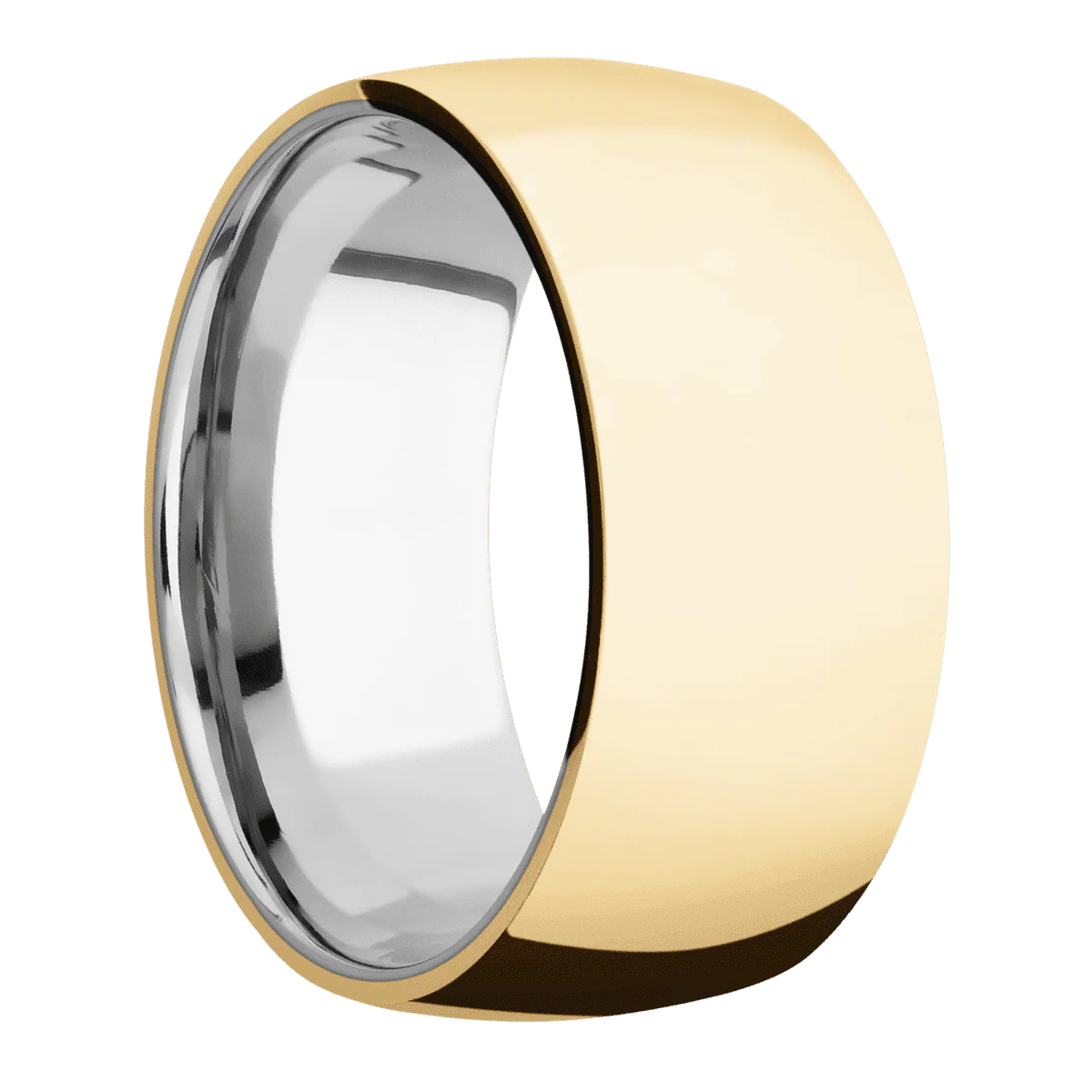 10K Yellow Gold + Polish Finish + Titanium