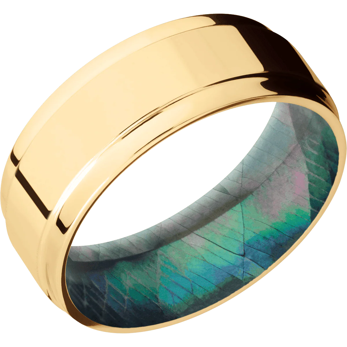 10K Yellow Gold + Polish , Polish Finish + Black Mother of Pearl - Image 2