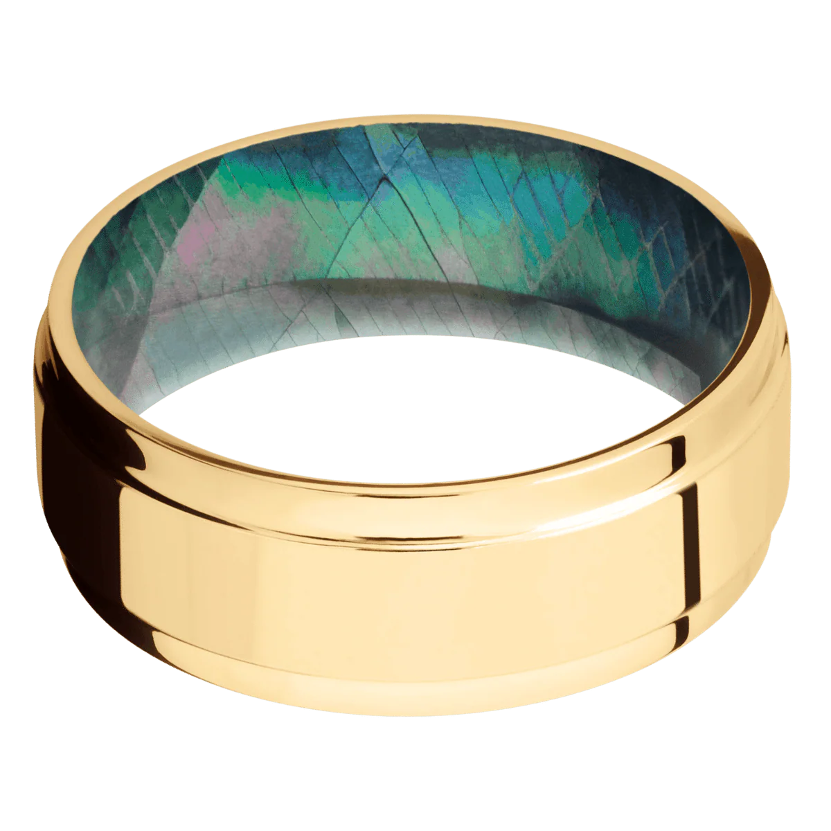 10K Yellow Gold + Polish , Polish Finish + Black Mother of Pearl - Image 3