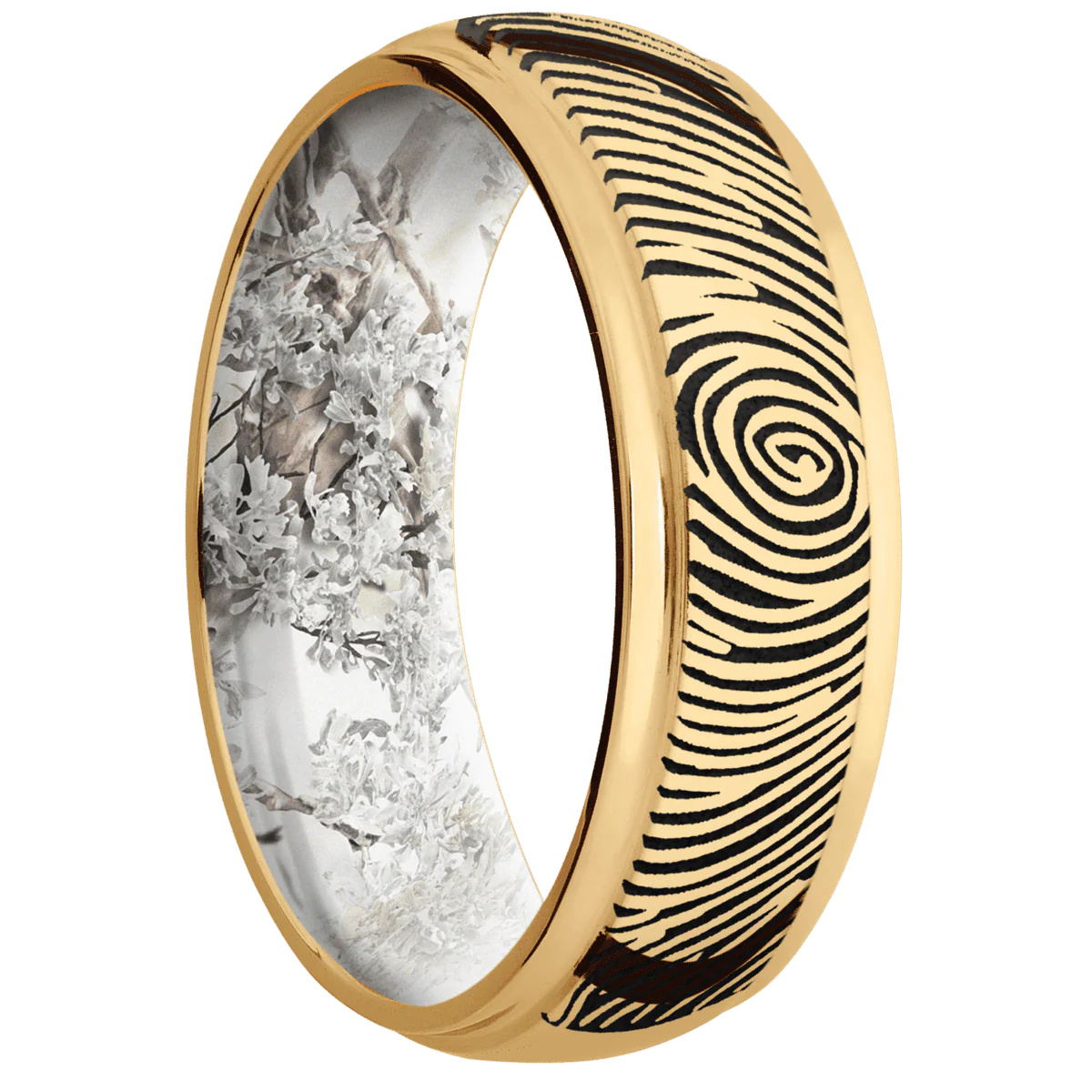10K Yellow Gold + Polish , Polish Finish + King's Snow