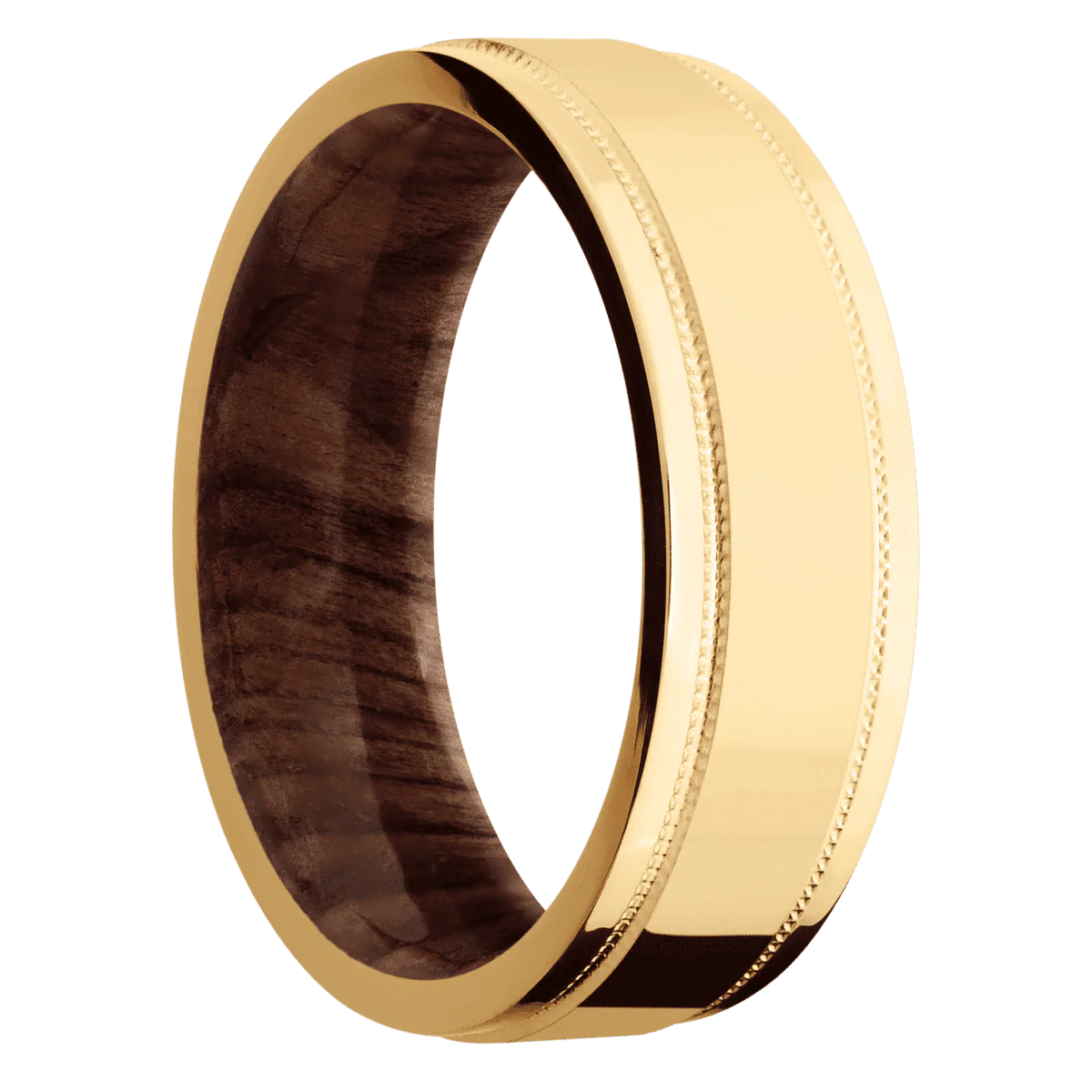 10K Yellow Gold + Polish , Polish Finish + Sequoia