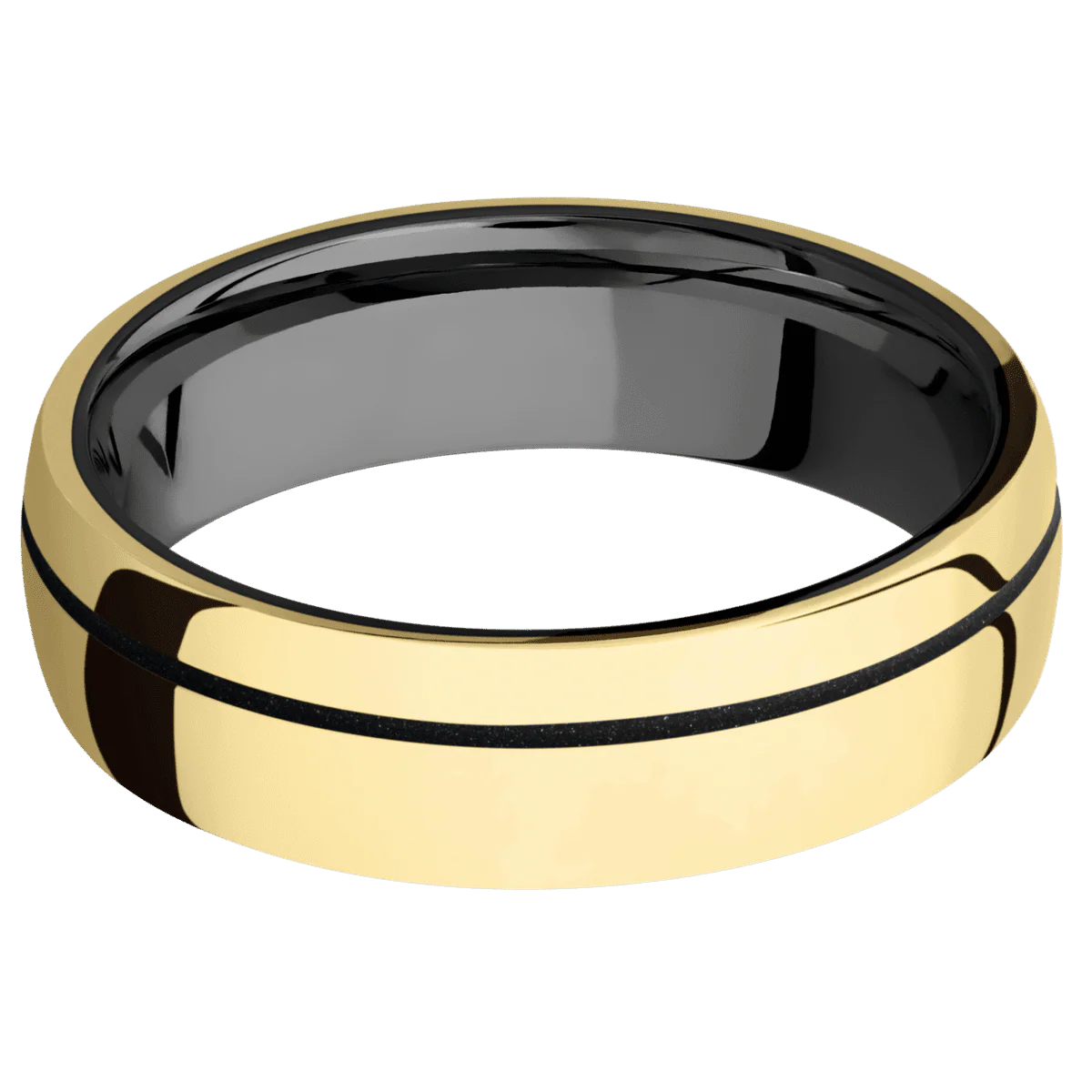 10K Yellow Gold + Polish , Polish Finish + Zirconium - Image 3