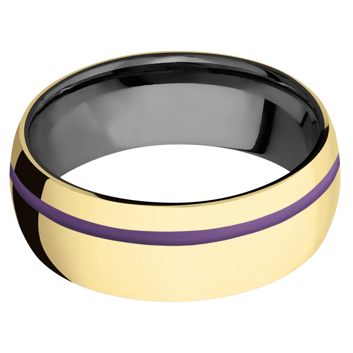 10K Yellow Gold + Polish , Polish Finish + Zirconium - Image 3