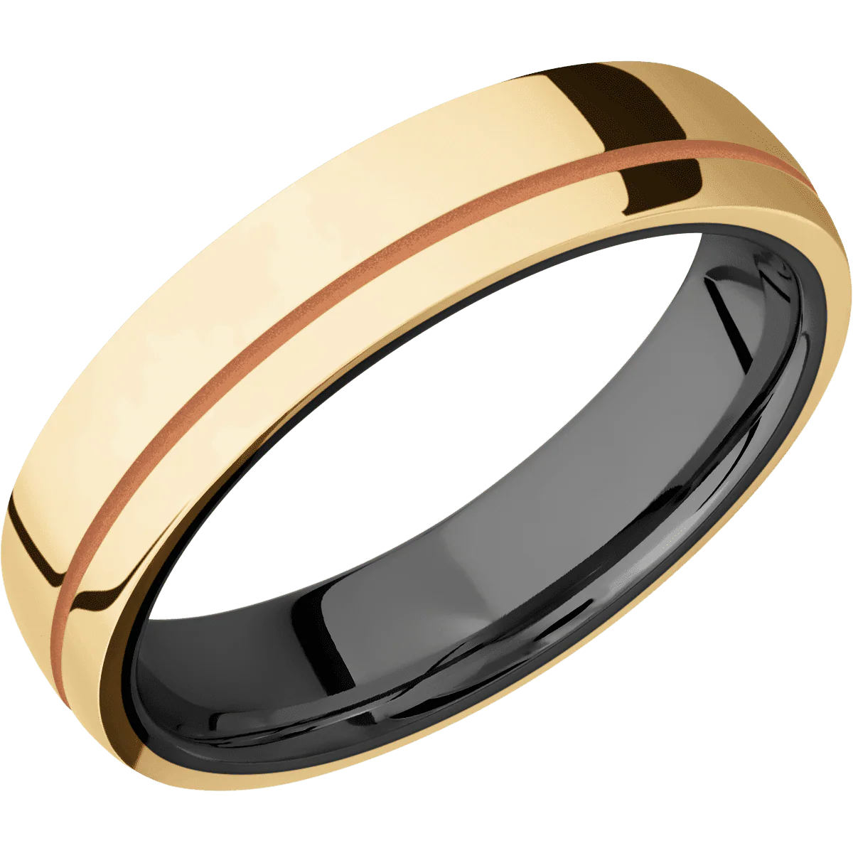 10K Yellow Gold + Polish , Polish Finish + Zirconium - Image 2