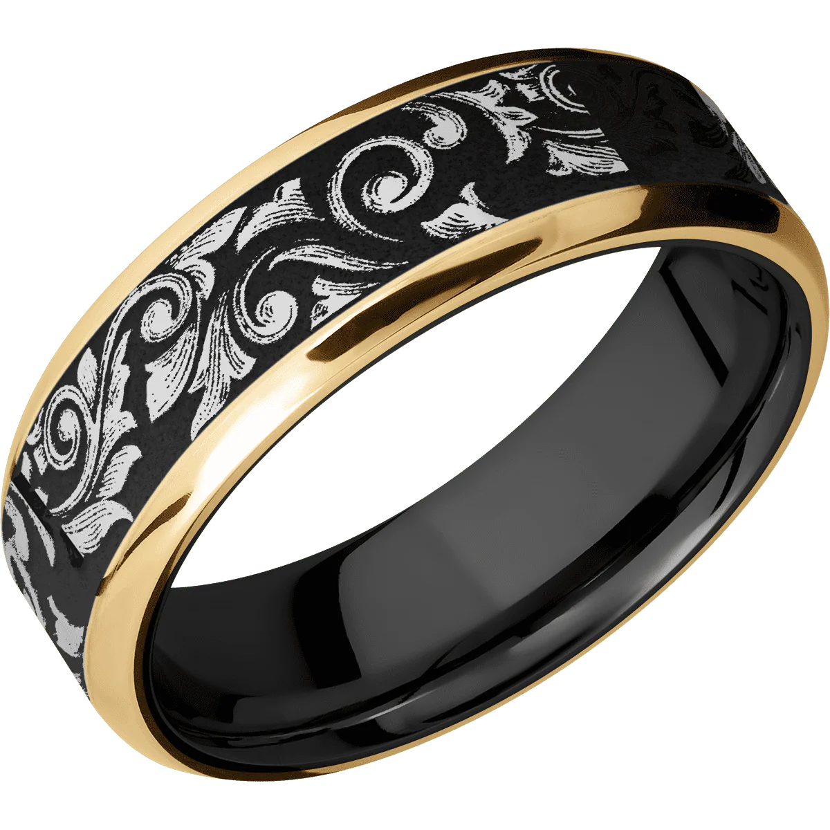 10K Yellow Gold + Polish , Polish Finish + Zirconium - Image 2