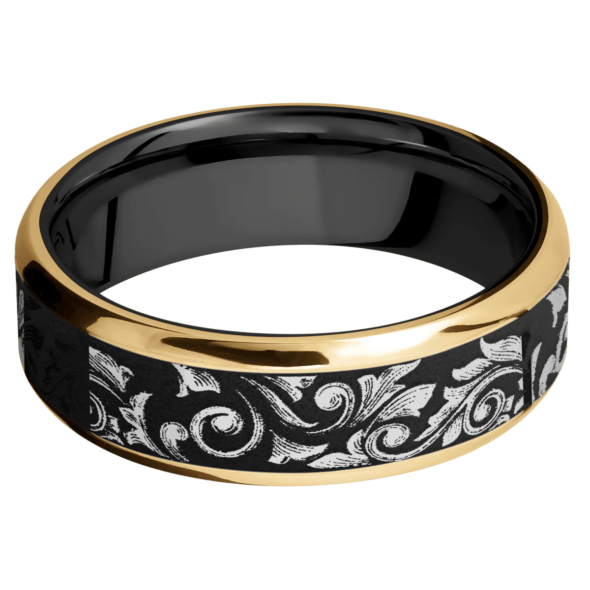 10K Yellow Gold + Polish , Polish Finish + Zirconium - Image 3