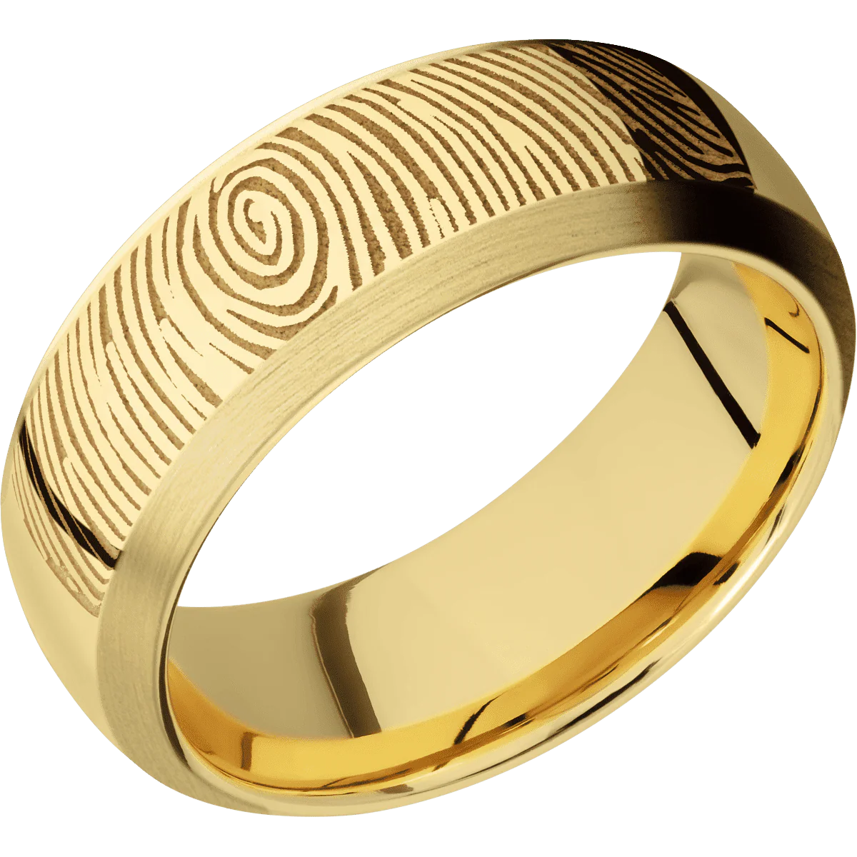 10K Yellow Gold + Polish , Satin Finish - Image 2