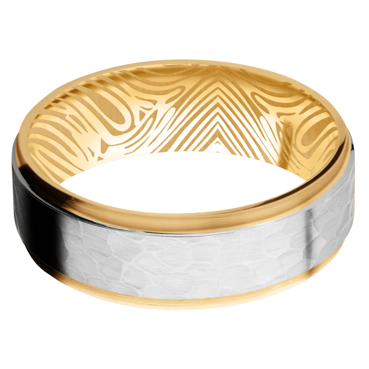 10K Yellow Gold + Polish , Satin Finish - Image 3