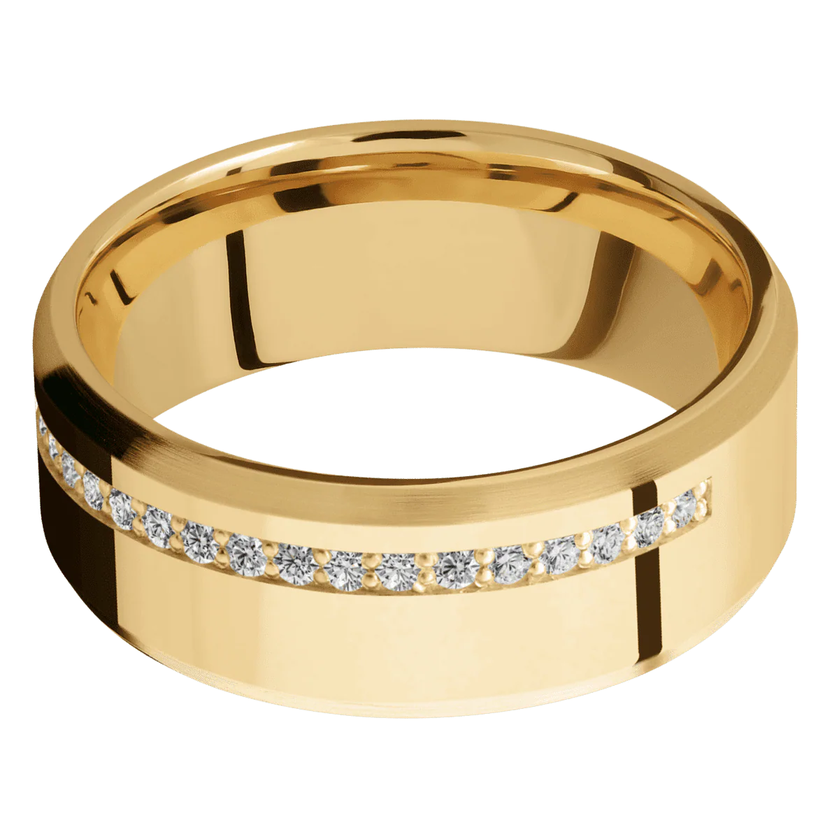 10K Yellow Gold + Polish , Satin Finish - Image 3