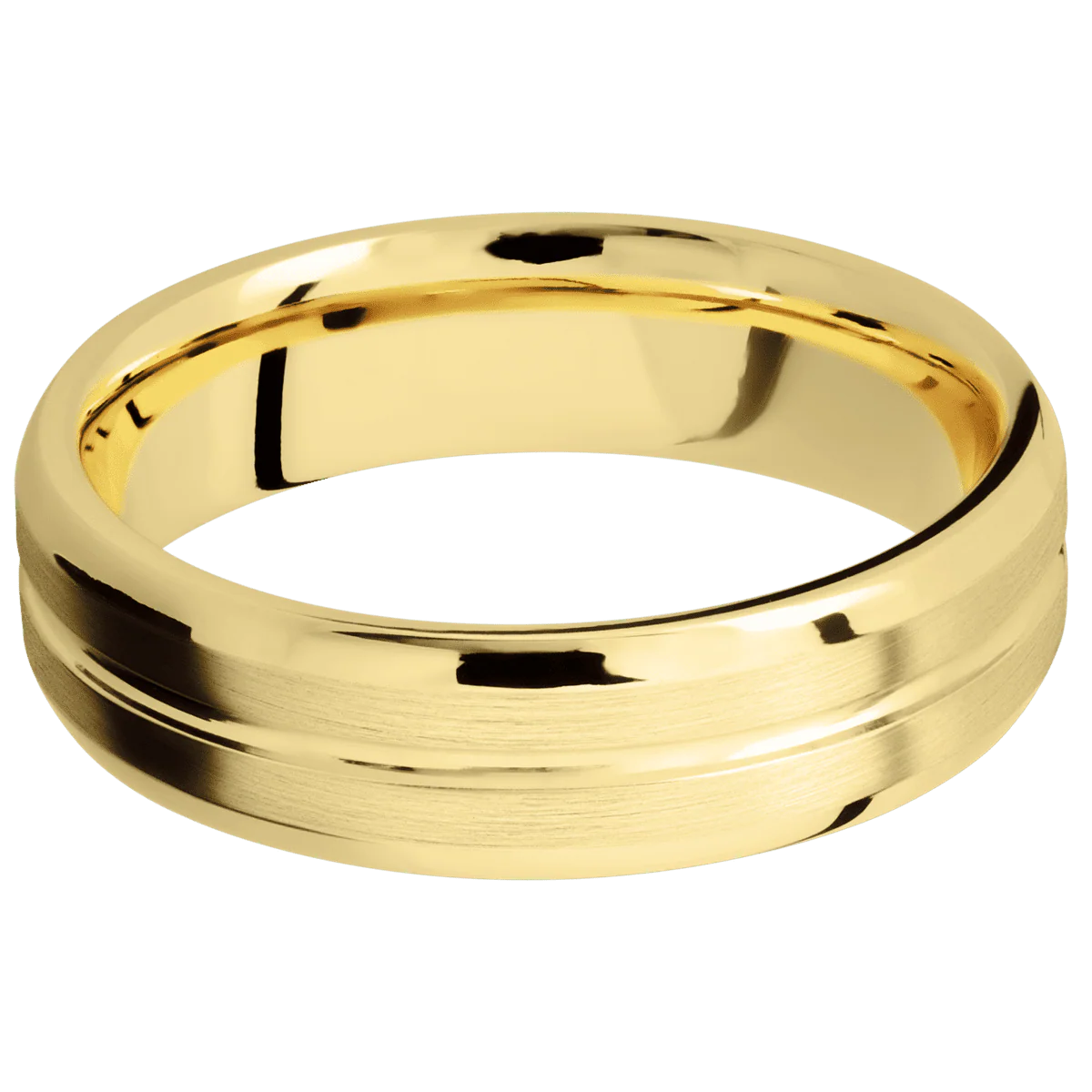 10K Yellow Gold + Polish , Satin Finish - Image 3