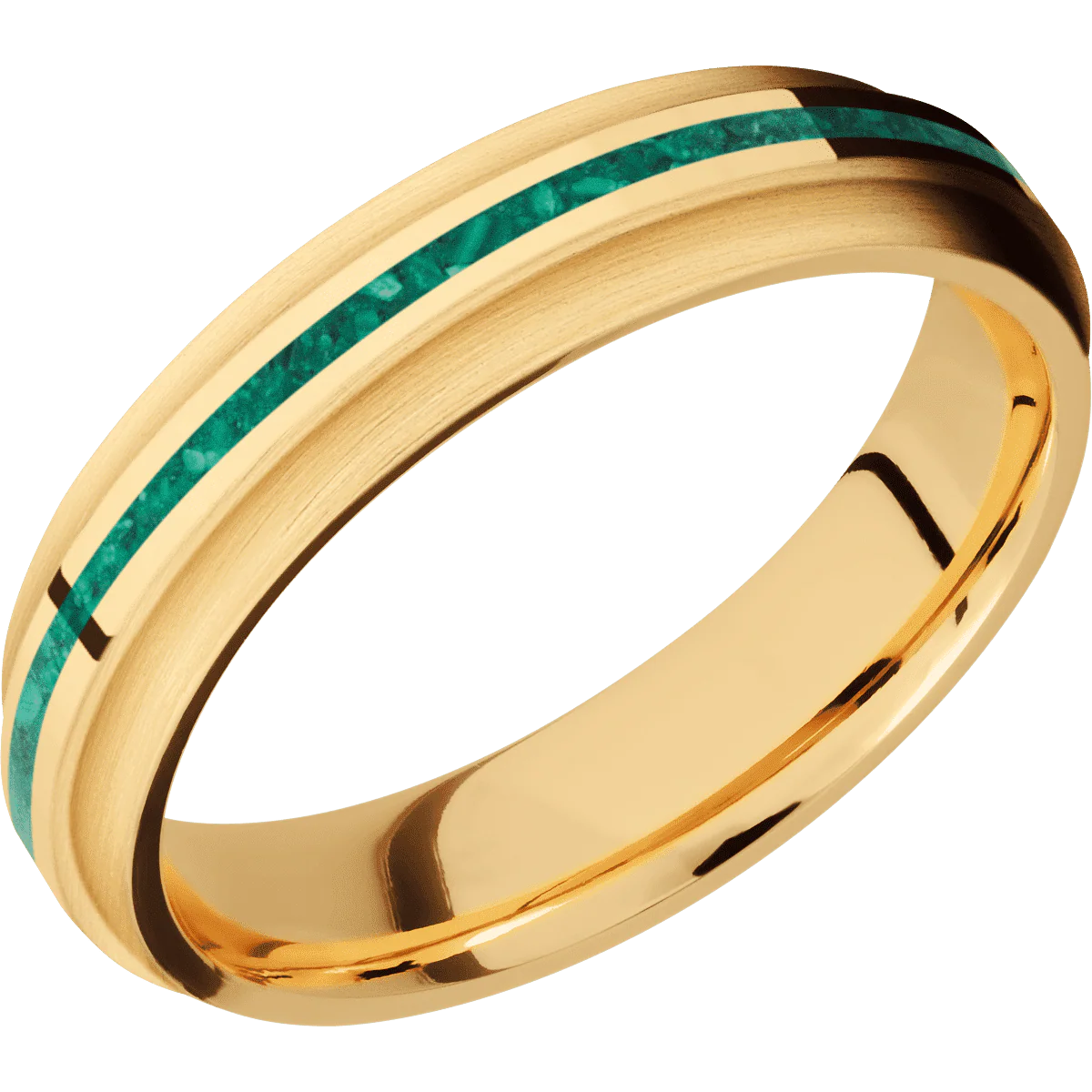 10K Yellow Gold + Polish , Satin Finish - Image 2