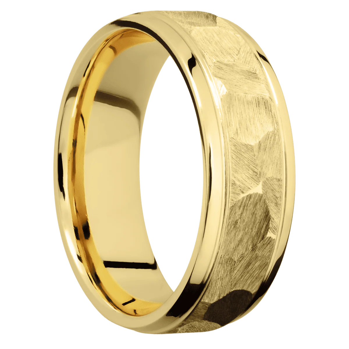 10K Yellow Gold + Rock , Polish Finish