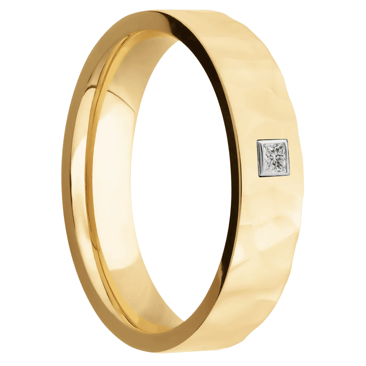 10K Yellow Gold + Rockpolish Finish