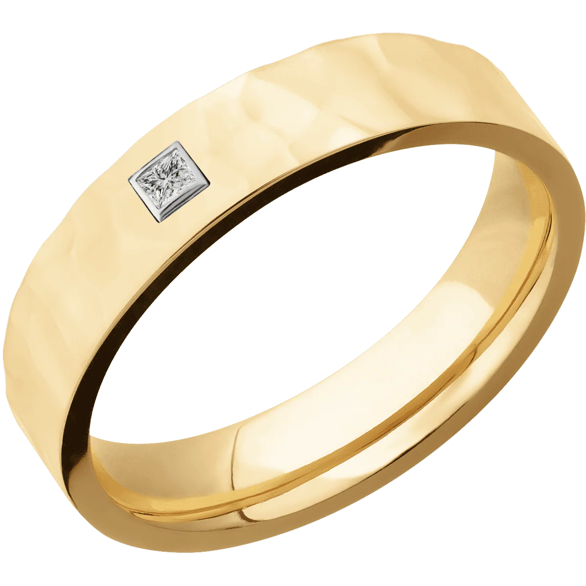 10K Yellow Gold + Rockpolish Finish - Image 2