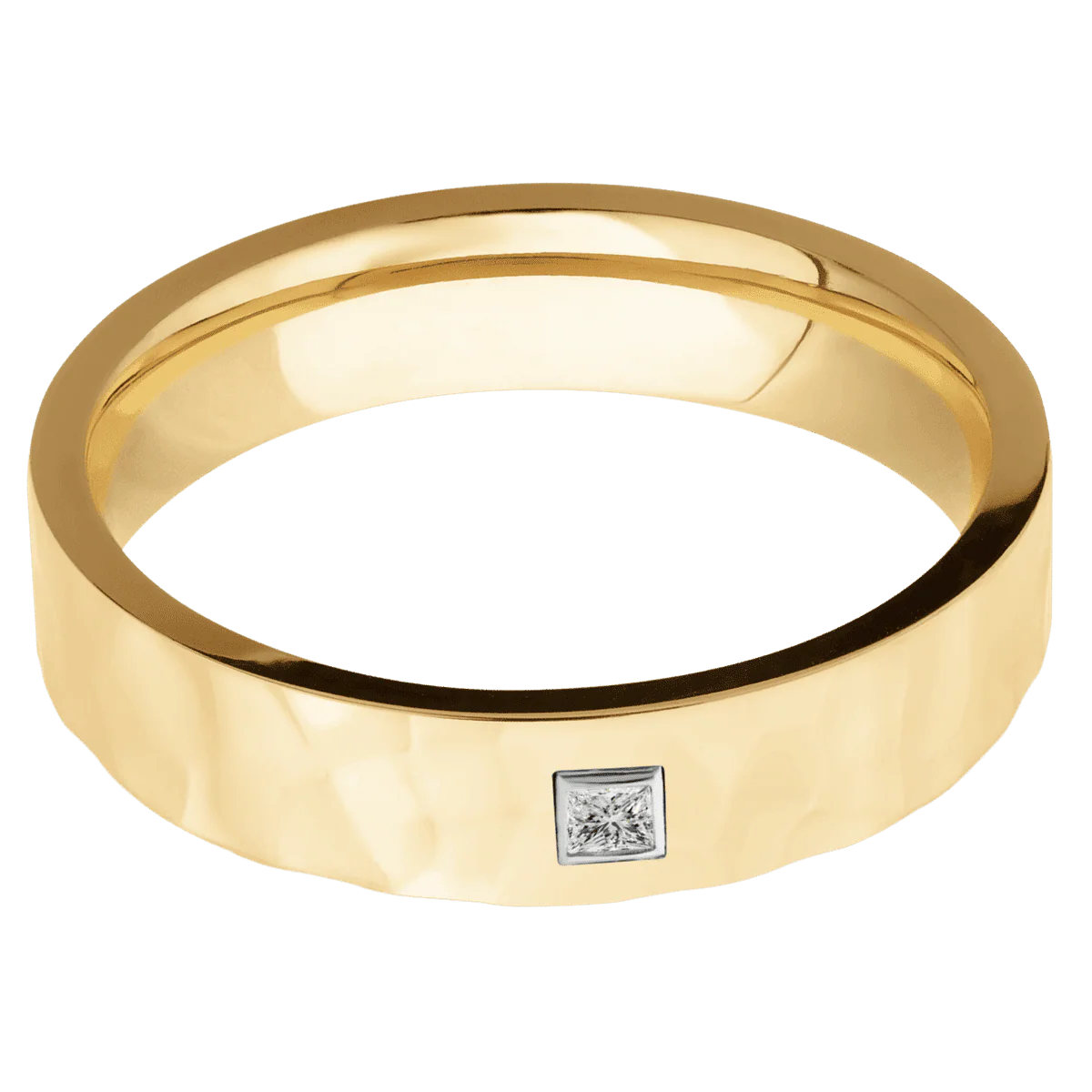10K Yellow Gold + Rockpolish Finish - Image 3