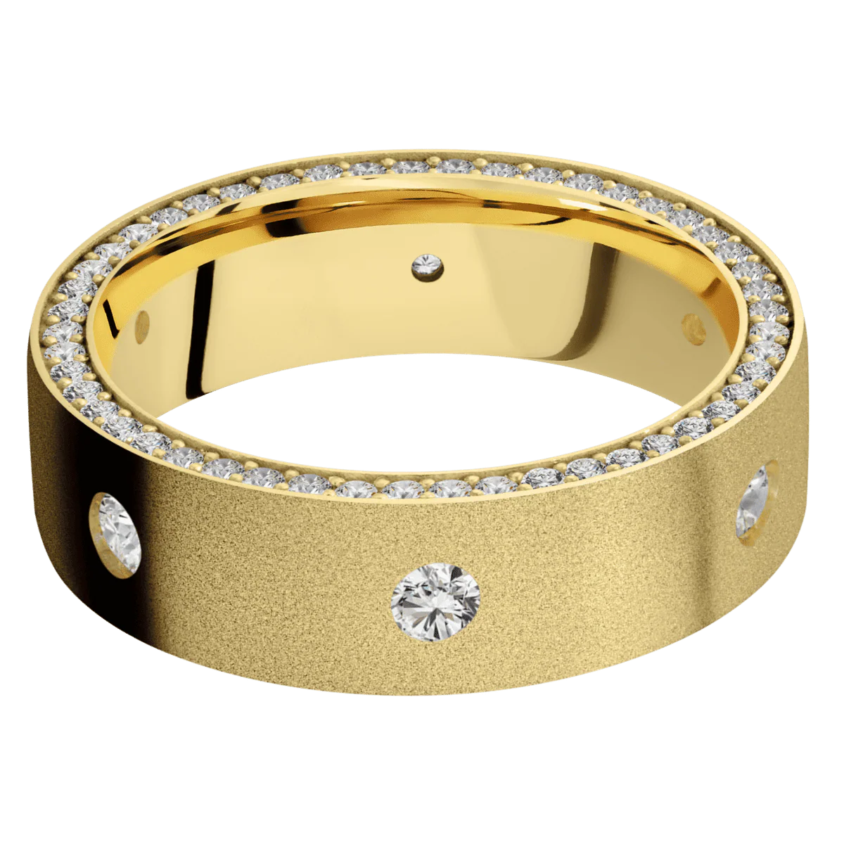 10K Yellow Gold + Sand Finish - Image 3