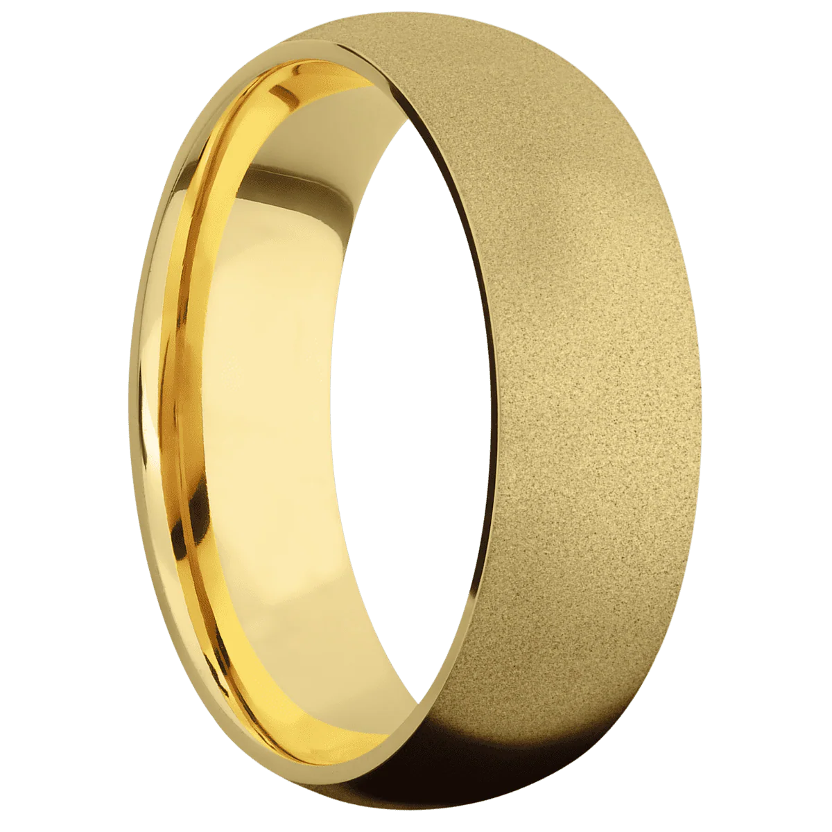 10K Yellow Gold + Sand Finish