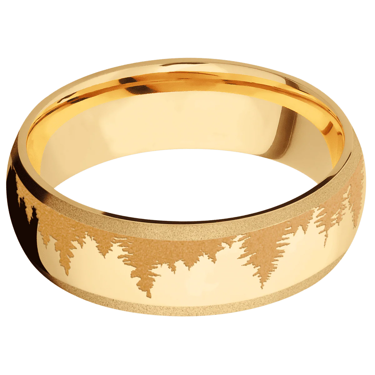10K Yellow Gold + Sand Finish - Image 3