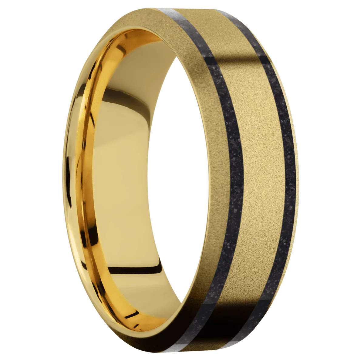 10K Yellow Gold + Sand , Sand Finish
