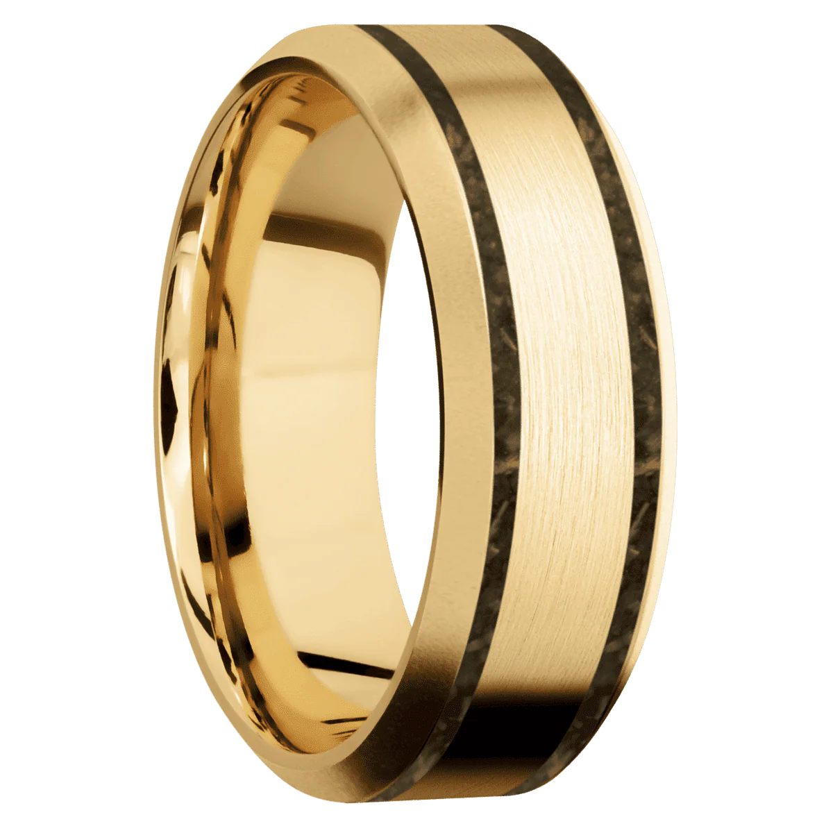 10K Yellow Gold + Satin , Bead Finish