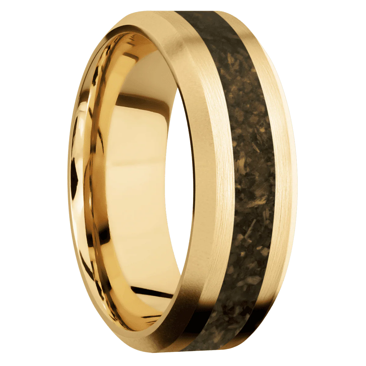 10K Yellow Gold + Satin , Bead Finish