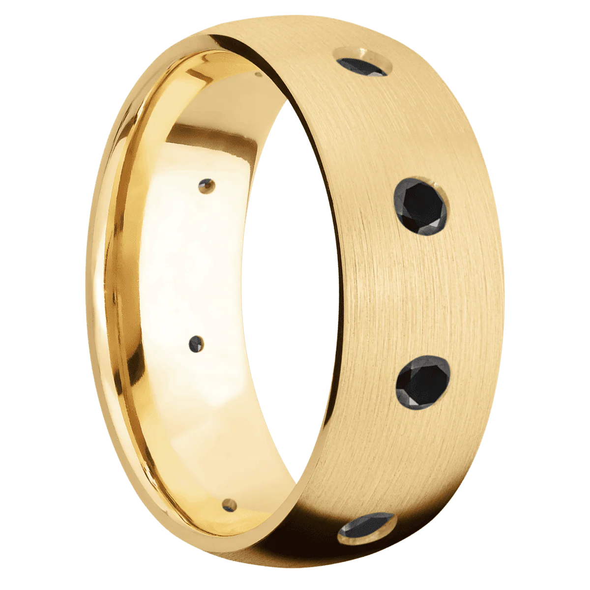 10K Yellow Gold + Satin Finish