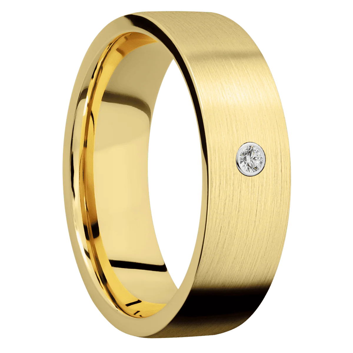 10K Yellow Gold + Satin Finish