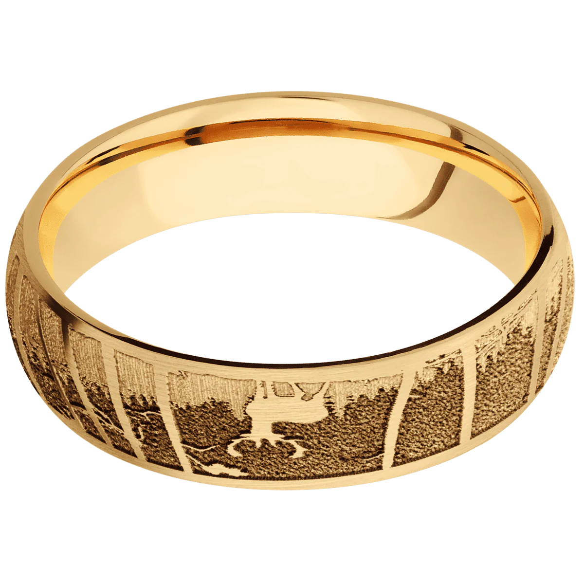 10K Yellow Gold + Satin Finish - Image 3