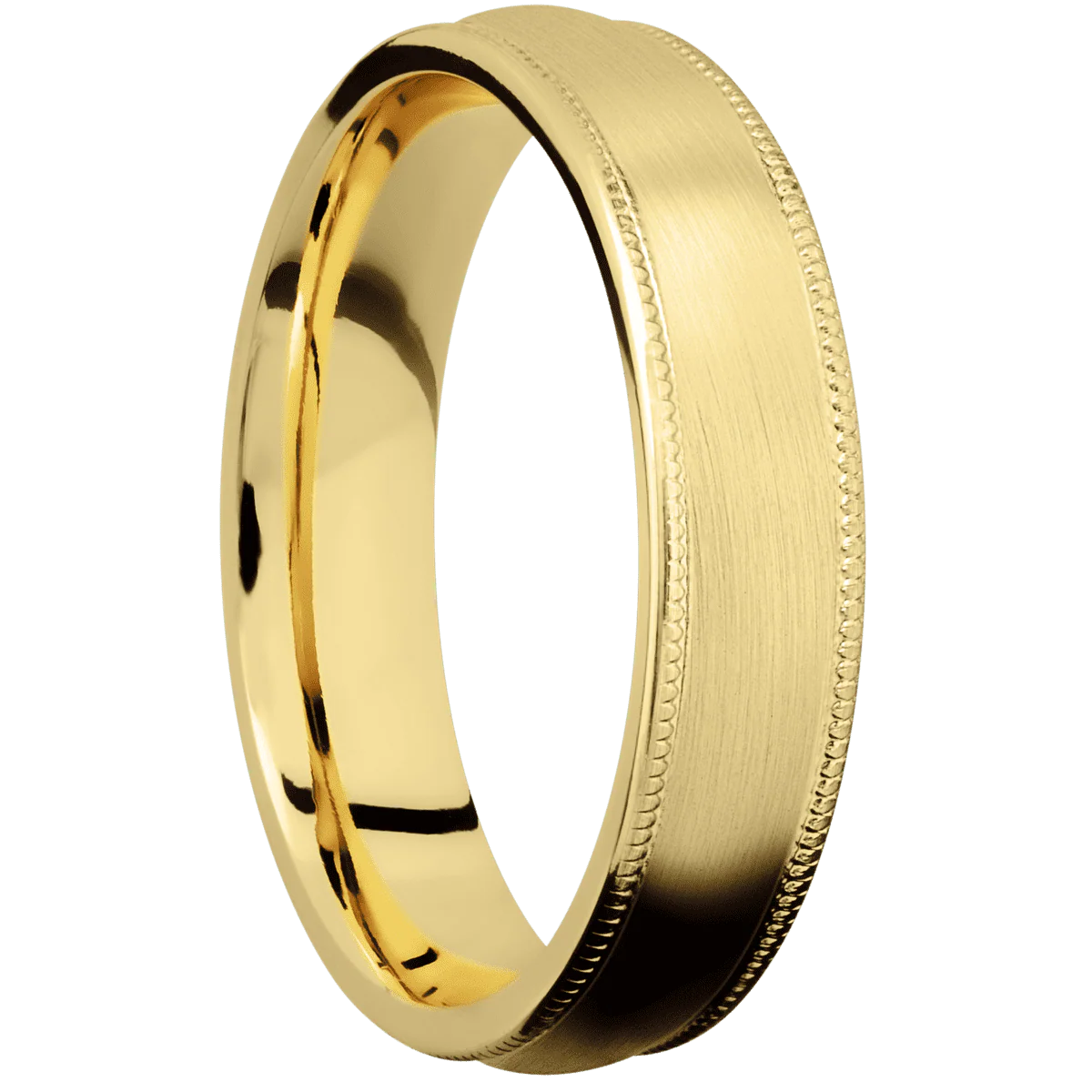 10K Yellow Gold + Satin Finish
