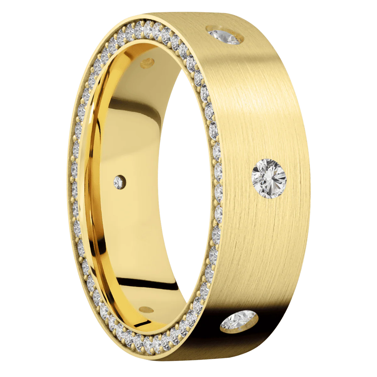 10K Yellow Gold + Satin Finish