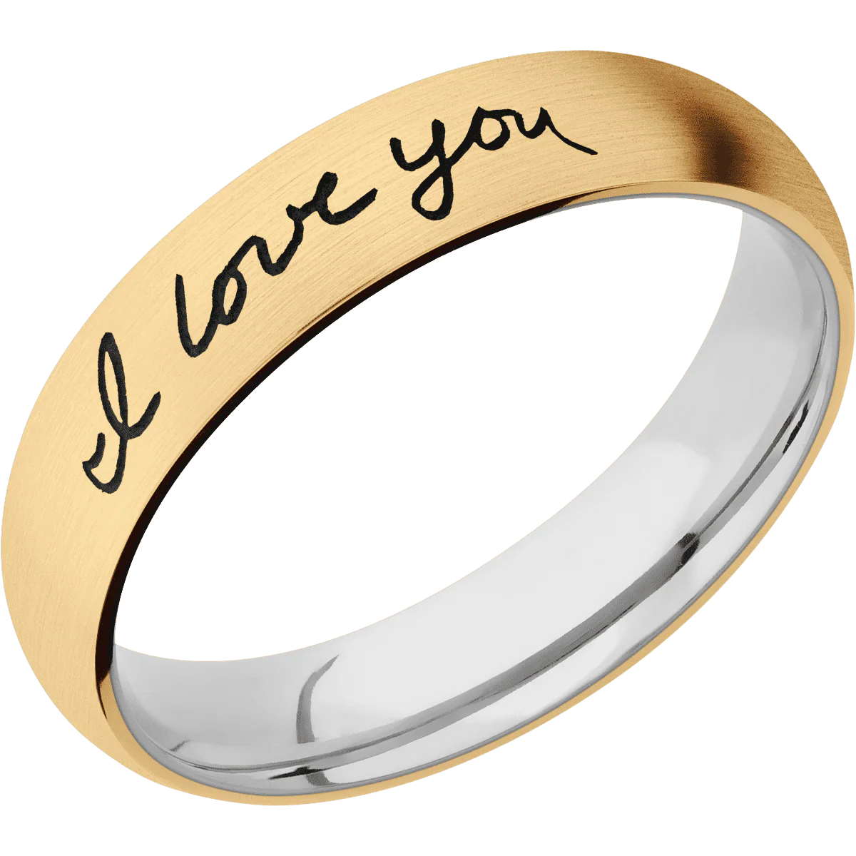 10K Yellow Gold + Satin Finish + Cobalt Chrome - Image 2