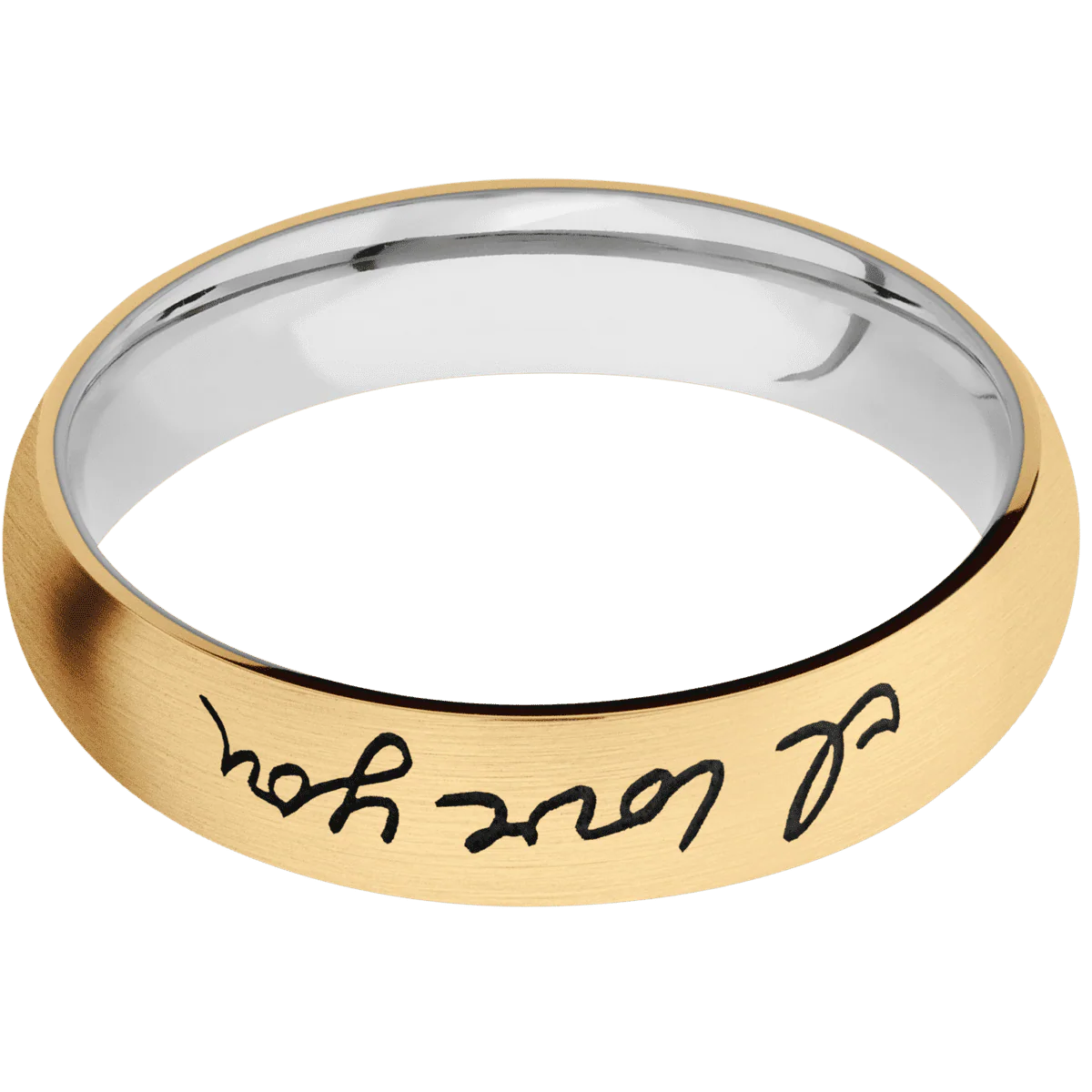 10K Yellow Gold + Satin Finish + Cobalt Chrome - Image 3