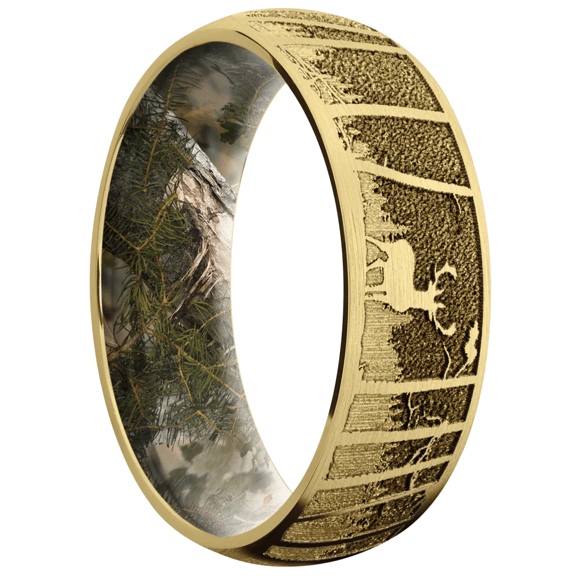 10K Yellow Gold + Satin Finish + King's Mountain