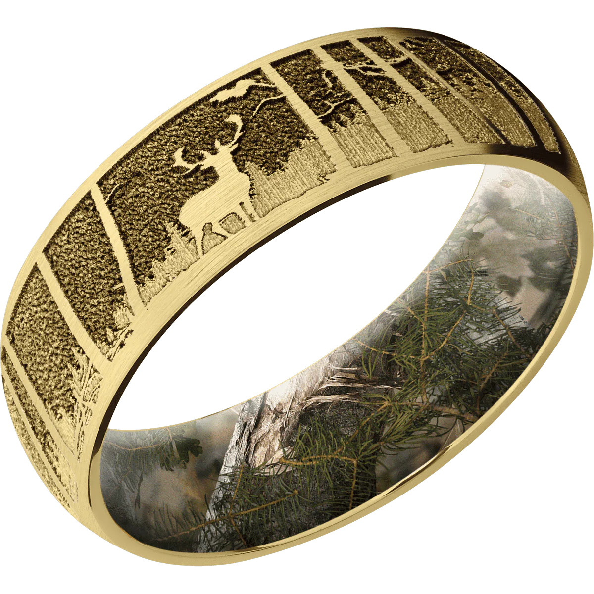 10K Yellow Gold + Satin Finish + King's Mountain - Image 2
