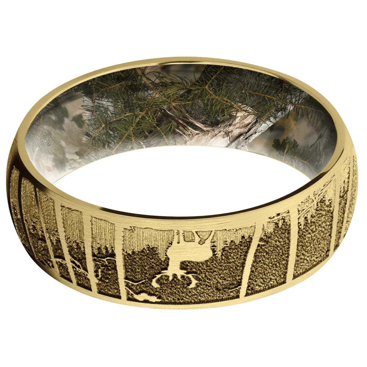 10K Yellow Gold + Satin Finish + King's Mountain - Image 3