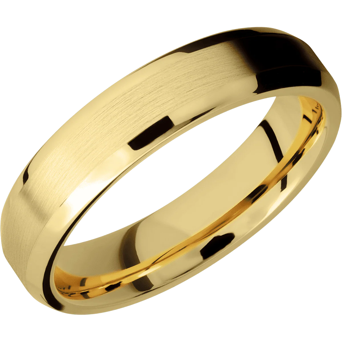 10K Yellow Gold + Satin , Polish Finish - Image 2