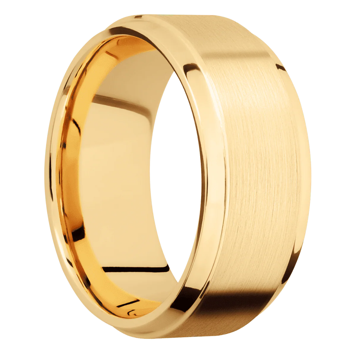 10K Yellow Gold + Satin , Polish Finish