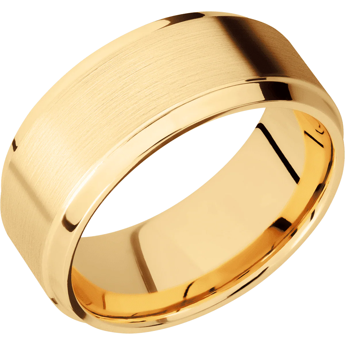 10K Yellow Gold + Satin , Polish Finish - Image 2
