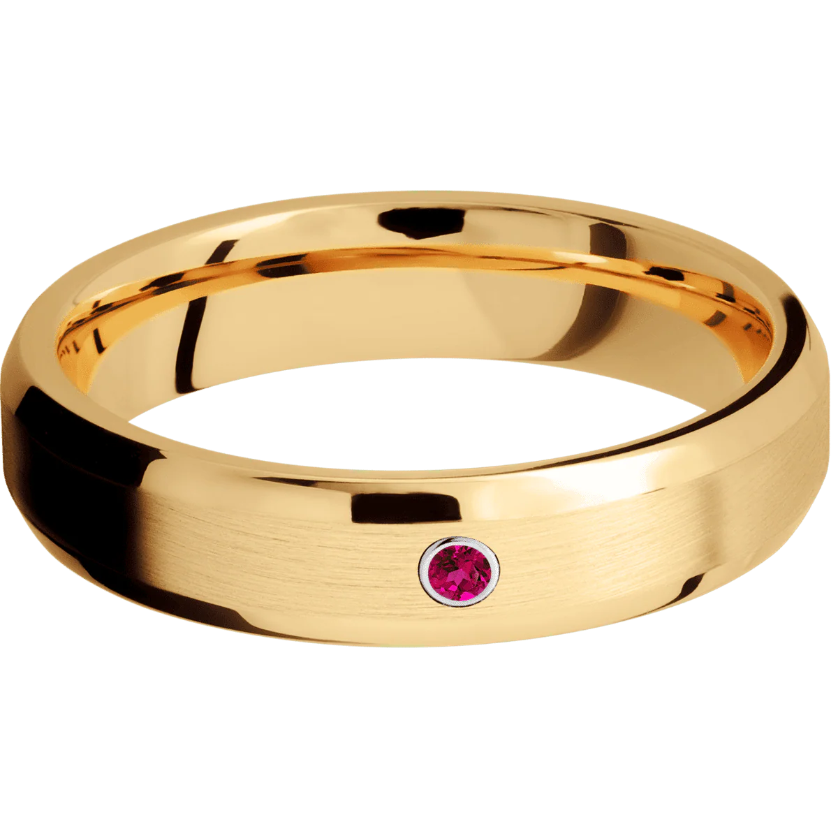10K Yellow Gold + Satin , Polish Finish - Image 3