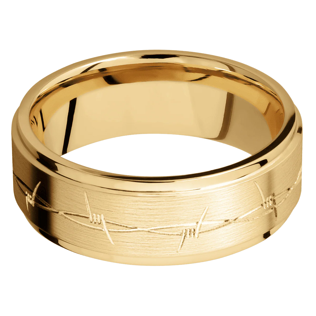 10K Yellow Gold + Satin , Polish Finish - Image 3