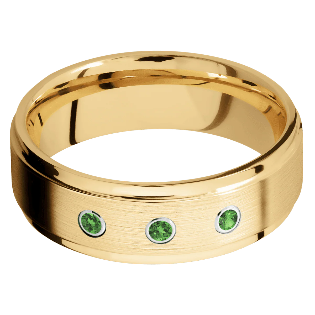 10K Yellow Gold + Satin , Polish Finish - Image 3