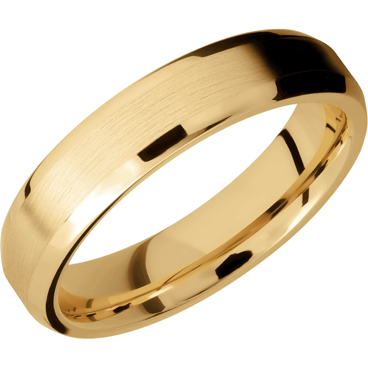 10K Yellow Gold + Satin , Polish Finish - Image 2