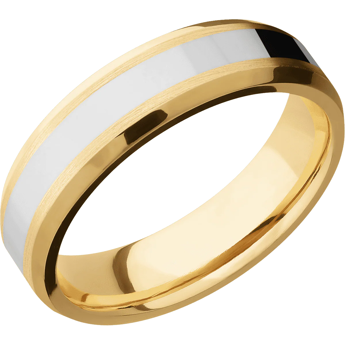 10K Yellow Gold + Satin , Polish Finish - Image 2