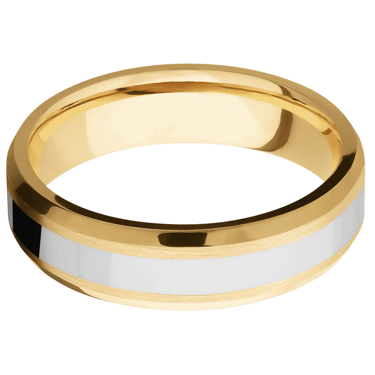 10K Yellow Gold + Satin , Polish Finish - Image 3