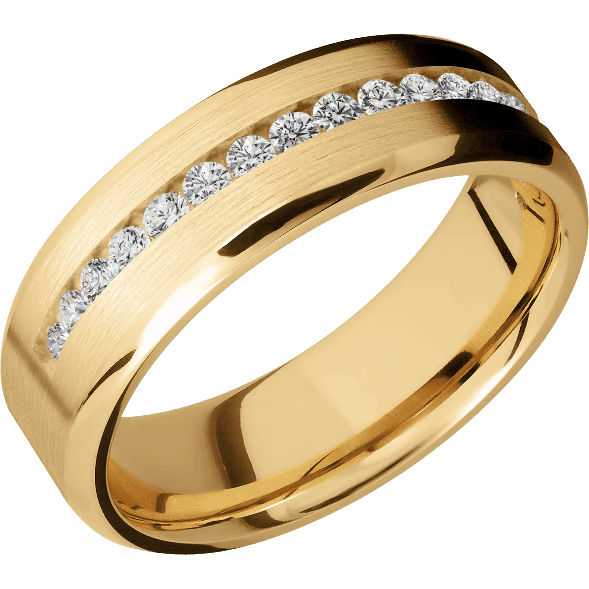 10K Yellow Gold + Satin , Polish Finish - Image 2
